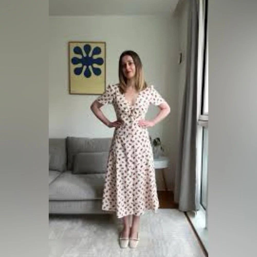 Sézane Ophelia Dress Viscose in Mindy Print FR 38 / US 6